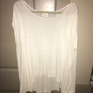 Asymmetrical short sleeve shirt
